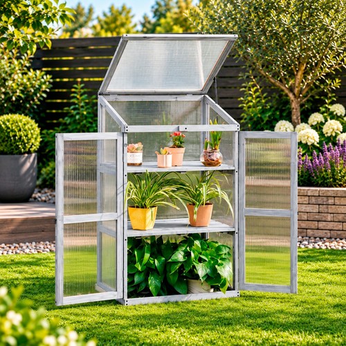 Neo mini wooden greenhouse - wooden,