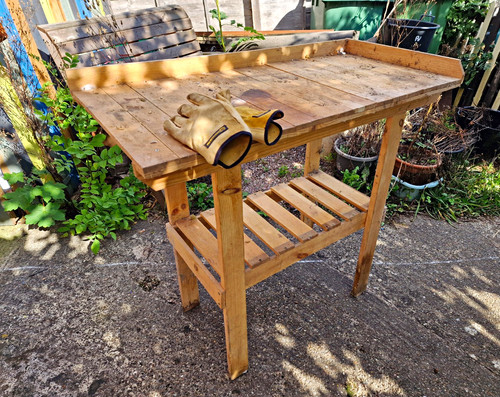 Wooden work bench greenhouse - bench,