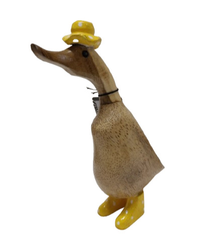 Bamboo wooden duck 20cm - 20cm, boots