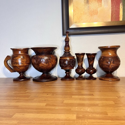 Hand carved flowers - flowers, wooden
