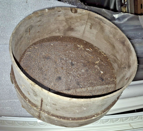 Garden sieve vintage wooden - vintage,