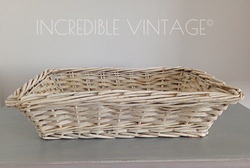 Vintage rectangular wicker - vintage,