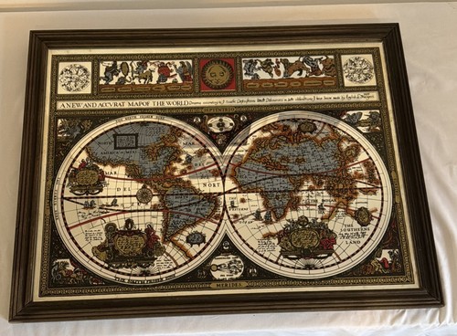 Vintage world map mirror - world,