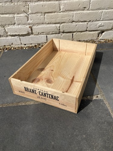 Shallow wooden wine - shallow, box